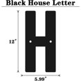 thumbnail image 2 of Modern Black Metal House Numbers, 12 Inch, Wall Mount, Outdoor, 2 of 8