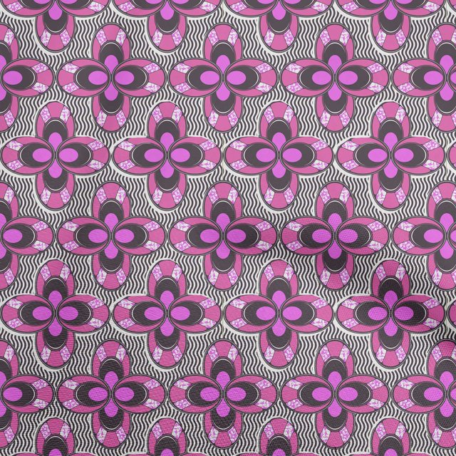 oneOone Cotton Flex Purple Fabric African Sewing Craft Projects Fabric Prints by Yard 40 Inch Wide
