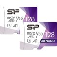 thumbnail image 1 of Silicon Power 2-Pack U3 128GB ro SD Nintendo-Switch Compatible, SDXC rosdxc High Speed Cl 10 roSD, 1 of 5