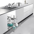 thumbnail image 2 of Heavy Duty 2 Tier Pull Out Cabinet Organizer, Kitchen Under Cabinet Slide Out Shelf, Chrome, 2 of 7