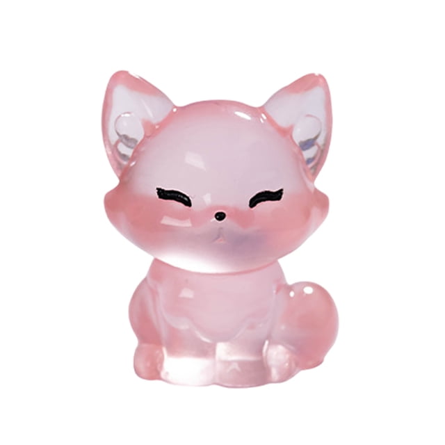 Figurines d'Animaux Miniatures Phosphorescentes en Résine pour Bureau, Jardin Féérique et Terrarium