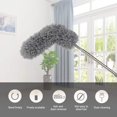 thumbnail image 3 of Feather Duster For All Your Needs, Extendable Duster With Easy To Clean Features, Bendable Head For Precision Cleaning Of Ceiling Fans And Furniture, Reusable Microfiber Head Ensures Spotless Results, 3 of 5