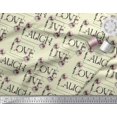 thumbnail image 3 of Soimoi polyester Crepe Fabric Floral Love Text Print Sewing Fabric Yard 42 Inch Wide, 3 of 5