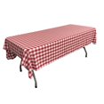 thumbnail image 1 of LA Linen TCcheck60x84-RedK98 Nappe Rectangulaire à Carreaux, Blanc & Rouge - 60 x 84 Po., 1 of 1
