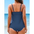 thumbnail image 5 of Charmo Two Piece Retro Tankini Swimsuit for Womens Double Straps Swimwear, 5 of 5