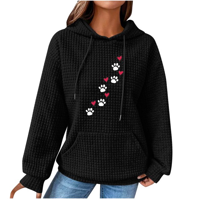 Birdeem Women Print Round-Neck Long Sleeve Loosen Single Sweatshirt Tops Pullover Blouse