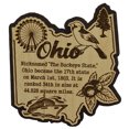 thumbnail image 2 of USA Ohio State Map Wooden Magnet Souvenir Fridge Magnet Gift, 2 of 4