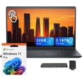 thumbnail image 1 of Dell Inspiron 15.6" FHD Touchscreen Laptop, Intel i5-1334U, 32GB RAM, 2.16TB Storage(2TB SSD+160GB Docking Station Set), Intel UHD Graphics, Full Size Keyboard, Webcam, Copilot, Win 11 Pro, Black, 1 of 9