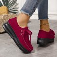 thumbnail image 4 of Chaussures de Course Femme Bout Rond à Lacets à Enfiler Semelle Épaisse Talon Compensé Mocassins Uni, 4 of 9