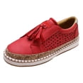 thumbnail image 1 of Kcodviy Chaussures Habillées à Franges Ajourées pour Femmes Talon Bas Décontractées Bout Rond Plates à Enfiler Chaussures d'Été pour Femmes Décontractées sur Chaussures Femmes Chaussures Décontractées pour Femmes Taille 5 1/2 Espadrilles, 1 of 6