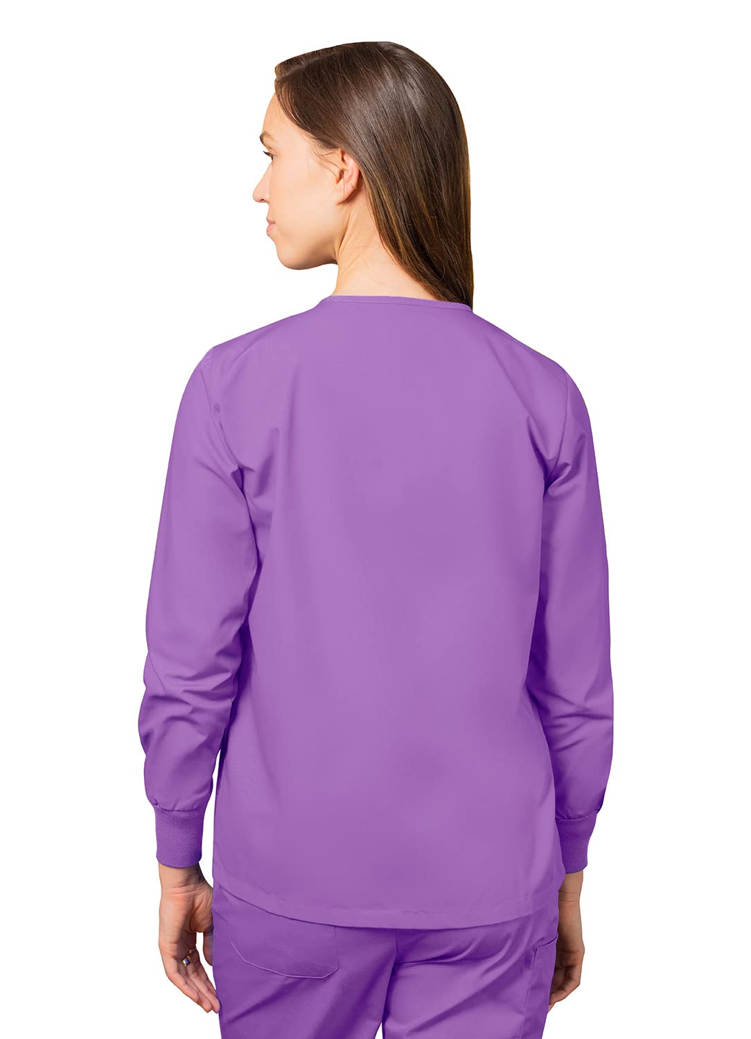 Adar Universal Women's Scrub Set - Warm-Up Scrub Jacket and Elastic Pull-On Pants