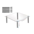 thumbnail image 3 of Cqxid Baking trays & trays Under $10 Clear Acrylic Cake Display Stand Square Metal Support Shelf, 3 of 5
