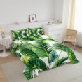 thumbnail image 3 of Erosebridal Tropical Palm Tree Leaves Bedding Queen Comforter Set, Botanical Plants Down Comforter, Reversible 3 Pieces, 3 of 8
