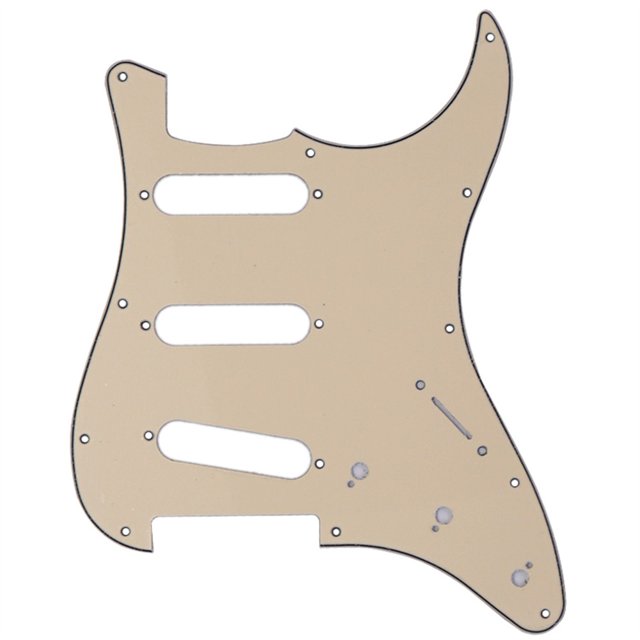 Plaque de Protection Colorée en Celluloïd à 11 Trous pour Guitares Strat SSS