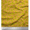 thumbnail image 1 of Soimoi Satin Silk Fabric Text & Tiger Face Cartoon Decor Fabric Printed Yard 42 Inch Wide, 1 of 3