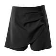 thumbnail image 4 of Timegard Shorts for Women High Waist Ruched Button Comfy Solid Color Casual Shorts Summer Fashion, 4 of 4