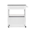 thumbnail image 4 of Riverbay Furniture Transitional Wood/Granite-Top Kitchen Cart in Bright White, 4 of 14