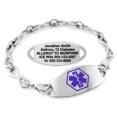 thumbnail image 1 of MedicEngraved Stainless Steel Custom Medical Alert Bracelet - 6mm Infinity Link, 1 of 8
