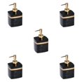 thumbnail image 3 of Ruiboury Distributeur de Savon en Résine Réutilisable pour Table Cuisine Douche Shampoing Salle de Bain Noir 400ml 5Ensemble, 3 of 6