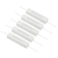 thumbnail image 1 of Unique Bargains 5 Pcs Résistances 12 Ohms, Résistance Ciment Céramique 10W Kit de Résistance Ciment de Puissance Tolérance 5 % pour Adaptateurs d'Alimentation Audio, 1 of 4