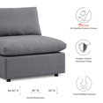 thumbnail image 2 of Modway Commix Sunbrella Fauteuil Berçant pour Patio Extérieur, Gris, 2 of 9