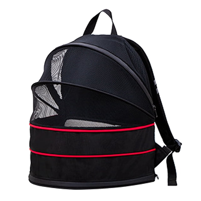 Pet Carrier Backpack, Expandable Cat Backpack Carrier Bottom Extension Breathable Polyester Ventilated Dual Use Dog Bag House for Small Medium Sized Pet Travel Hiking Walking