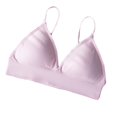 thumbnail image 1 of Soki Women's Triangle Bralette Soft Cup Wireless Bra Smooth Comfortable Wire Free Bra Top, 1 of 2