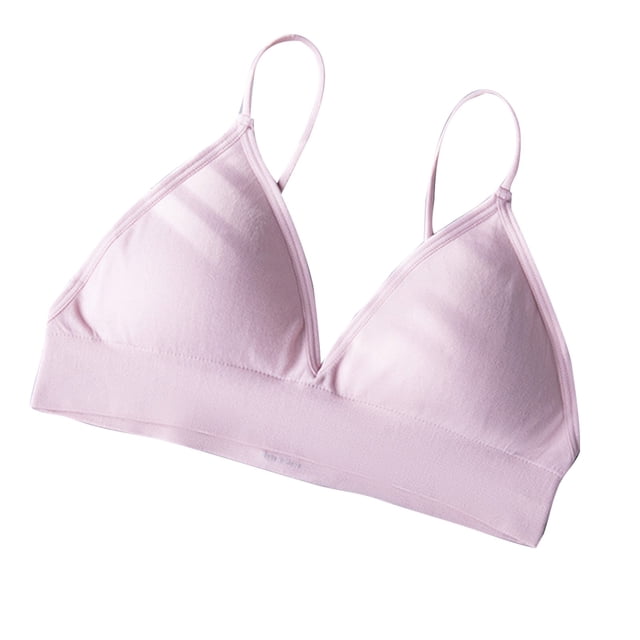 Soki Women's Triangle Bralette Soft Cup Wireless Bra Smooth Comfortable Wire Free Bra Top