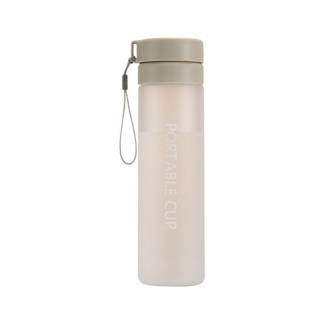 UsRHHA Big Volume Sports Water Bottle with Tea Filter, Portable Outdoor Tumbler Cup with Carry Strap, Plastic Hydration Bottle for Active Lifestyle