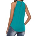thumbnail image 4 of Timegard Tank Tops for Women Lace Ruched Loose Comfy Sleeveless Tops Irregularly Summer Beach Vacation, 4 of 6