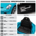 thumbnail image 4 of VOLTZ TOYS Officially Licensed RUF Porsche 911 24V Kids Ride-On Car, Motorized Luxury Sport Toy Vehicle with Parent Remote Control, Open Doors, LED Lights & Music, Blue, 4 of 6