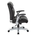 thumbnail image 3 of Boded Leather Office Chair in Silver and Black, 3 of 8