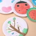 thumbnail image 4 of 50PCS 6 Inch Disposable Party Paper Plates White DIY Baby Birthday Party Decorative Paper Dinner Plates, 4 of 6