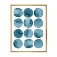 thumbnail image 1 of Designart cercles aigue-marine éléments géométriques bleus ART MURAL À CADRE FLOTTÉ, 1 of 4
