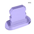 thumbnail image 3 of 4 Pieces Phone Portable Dust Caps Smartphone Charging Port Dustproof Stoppers Accessories Spare Parts Replacement for iPhone Light Purple, 3 of 8