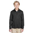 thumbnail image 1 of Youth Zone Sonic Heather Performance Quarter-Zip - BLACK HEATHER - L, 1 of 3