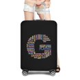 thumbnail image 1 of Stretch Luggage Cover Suitcase Covers Text Letter Printed Travel Accessories Printed Dust Cover 18''-28'' Inch Protective Case 8text G M, 1 of 6