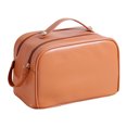 thumbnail image 2 of Sac de maquillage de voyage, sac de maquillage à fermeture à glissière en cuir PU en cuir compact pour voyager, 2 of 7