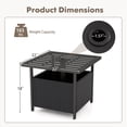 thumbnail image 3 of Costway Rattan Wicker Steel Side Table Outdoor Furniture Deck Garden Patio Pool Black, 3 of 10