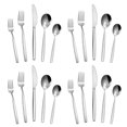 thumbnail image 4 of 30-Piece Matte Silver Stainless Steel Flatware Set for 6 - Includes Steak Knives, Forks, Spoons Dishwasher-Safe Tableware Cutlery Set for Home & Restaurant, 4 of 8
