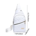 thumbnail image 3 of B-57 Sac de Poitrine Ergonomique Blanc pour Femmes Sac Messager Sac d'Épaule Tissu Polyester Imperméable Léger Résistant à l'Usure Multiples Compartiments Port pour Écouteurs Essentiel pour Aventures en Plein Air #MJVHi, 3 of 9
