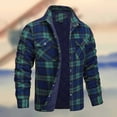 thumbnail image 1 of Dvkptbk Men's Printed Plaid Jacket Casual Color Jacket Buttons Jacket Long Sleeve Jacket With Pocket, 1 of 6