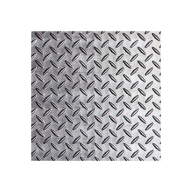 Fasade 12" Wall Panel Sample- Diamond Plate Crosshatch Silver, Easy to cut and install