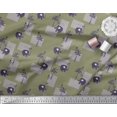 thumbnail image 2 of Soimoi Poly Georgette Fabric Bird,Coconut Tree & Elephant Kids Printed Fabric 1 Yard 52 Inch Wide, 2 of 3