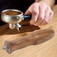 thumbnail image 3 of Solid Wooden Handle Replacement Tools Reusable Crafts Professional Filter Holder Handle File Handle for barista and coffee Machine Brown, 3 of 7