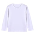 thumbnail image 1 of YUTK Hauts pour Garçons Taille 10-12 en Liquidation Enfants Hommes et Femmes Manches Longues Col Rond Hauts Blanc, 1 of 2