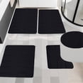thumbnail image 1 of Fridja Bathroom Rugs 5 Piece - Absorbent Memory Foam Bath Mat for Bathroom, Non-Slip, Machine Washable, Dries Quickly, Bathroom Mat Set Black, 1 of 5