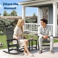 thumbnail image 2 of Patio Furniture HDPE Rocking Chair Outdoor Poly High Back Porch Rocker Chairs for Adults All Weather Resistant Furniture for Patio Front Porch Black, 2 of 8