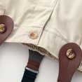 thumbnail image 3 of RXIRUCGD Ensemble de Mode pour Enfants à Rayures Chemise à Bretelles Pantalon Ensemble 2 Pcs Haut/chemise à Manches Longues à Col Rond ( Vert, Taille : 130 ), 3 of 3