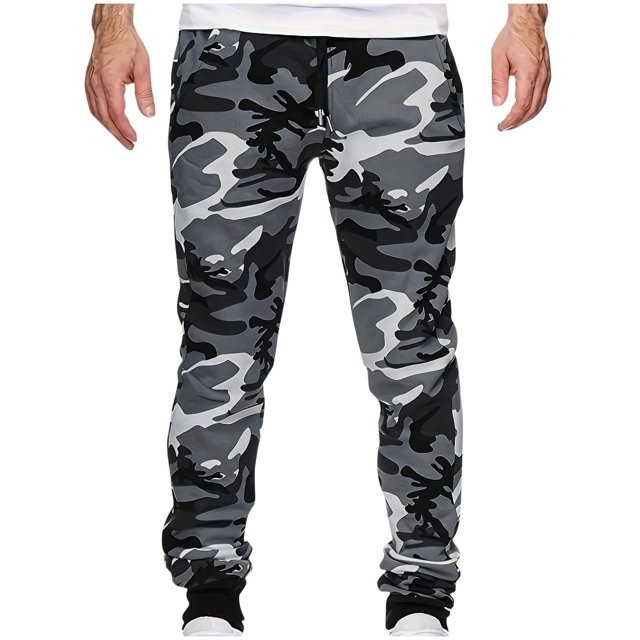 FAIWAD Men's Jogging Cargo Pants Casual Drawstring Outdoor Sports Pants Drawstring Lightweight Athletic Sweatpants